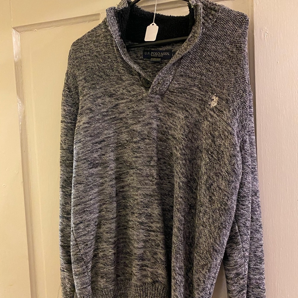Polo Gray Pull Over Sweater